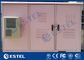 IP55 Triple Bay Racking Outdoor Telecom Enclosure / Pink Color Three Doors Air Conditioner Cooling Cabinet