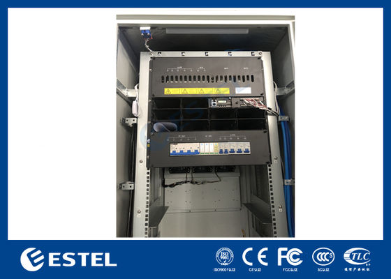 Elektrik dağıtım paneli ve pil hırsızlık karşıtı koruması ile Telekom Güç Kabineti ve 32U Dış Batarya Kabineti