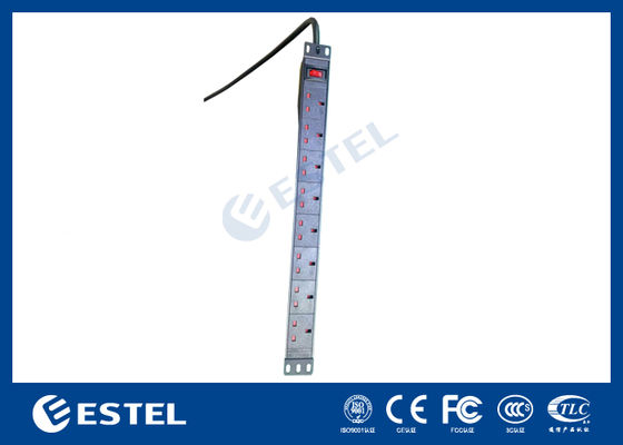 1U 19 Inch Rack Mount Power Distribution Server ve Ağ Ekipmanı için Endüstriyel Sınıf PDU