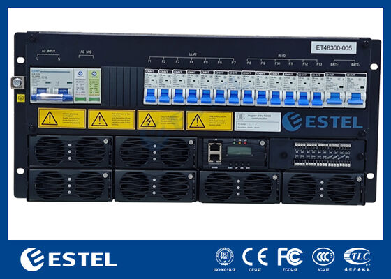 Ağ yönetimi ve kontrolü için RS485 internet portu, kuru kontaklar ve uzaktan izleme yetenekleri sağlayan Telekom Redresör Sistemi