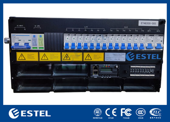 IP55 Güç ve pil için iki sıralı iki bölme ile iki kabinli telekom güç sistemi