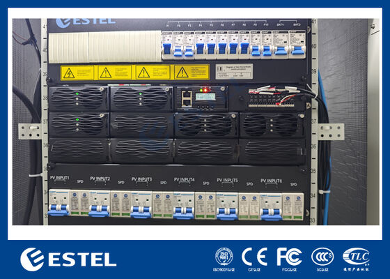 %96 Yüksek Verimli 12U 16kw Hibrit Güç Doğrultucu Sistemi RS485 İletişimi