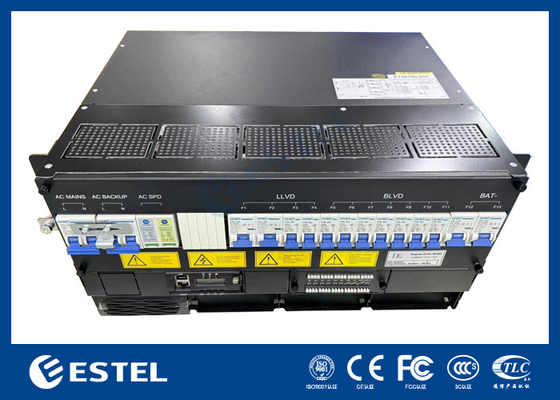 Yüksek Kapasiteli 3 ′′ 27kW 7U Rack-Mount DC Güç Sistemi, Modüler 3000W Düzelticiler, Geniş AC Girişi, > 96% Verimlilik
