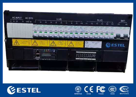 24U Dış Mekan Telekom Doğrultucu Kabini 18kw DC Güç Dağıtımı ile