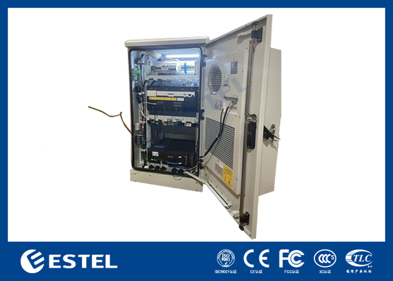 Entegre soğutma sistemi ve paslanmaz çelik ön kapısı ile 19 inç 18U Standart Dış Telekom Kabineti