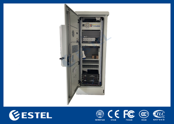 Entegre soğutma sistemi ve paslanmaz çelik ön kapısı ile 19 inç 18U Standart Dış Telekom Kabineti