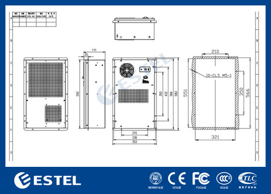 220VAC Termoelektrik Dolab Soğutucu 300W Küçük Kapalı Yerler için Klima Çözümü