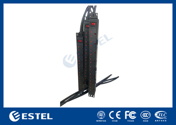 1U 19 Inch Rack Mount Power Distribution Server ve Ağ Ekipmanı için Endüstriyel Sınıf PDU