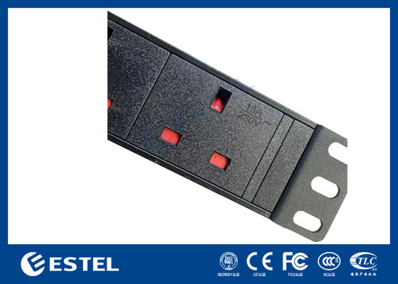 1U 19 Inch Rack Mount Power Distribution Server ve Ağ Ekipmanı için Endüstriyel Sınıf PDU