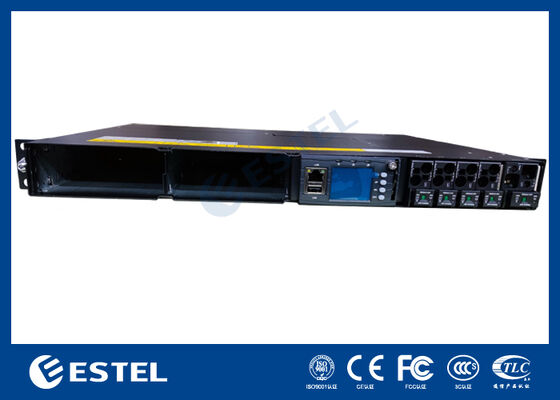 1U Rack-Mount Integrated DC Power System with Dual Rectifier Slots, Monitoring Unit RS485/LAN Interface ve Terminal IO