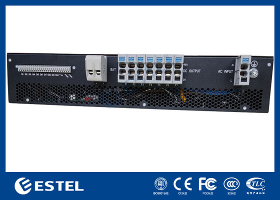 1U Rack Mount Integrated DC Power System with Dual Rectifier Slots Monitoring Unit RS485 veya LAN Interface