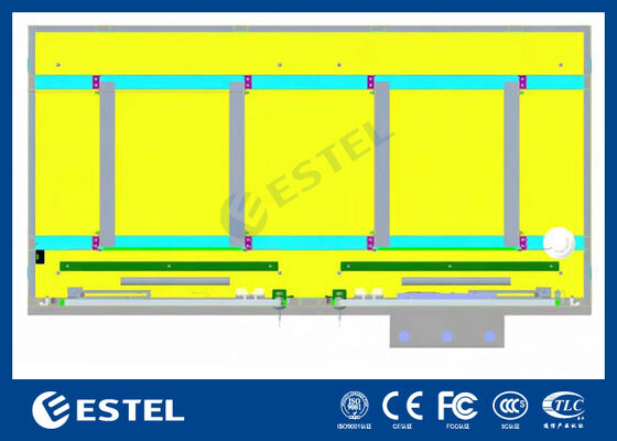 IP65 42U Çift Bölmeli Dış Mekan Elektrik Kabini – RAL7035, Geliştirilmiş Dayanıklılık ve Koruma için 1,5 mm Galvanizli Çelik ve SUS316 Paslanmaz Çelik Yapı