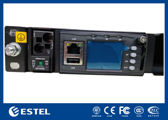 1U Rack Mount Telecom DC Güç Sistemi Entegre Dağıtım ve Akıllı Denetleyici ile