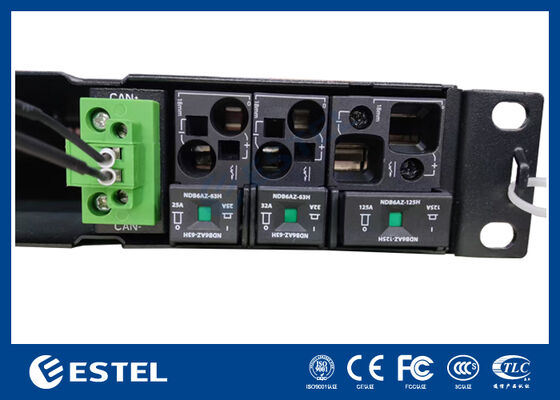1U Rack Mount Telecom DC Güç Sistemi Entegre Dağıtım ve Akıllı Denetleyici ile