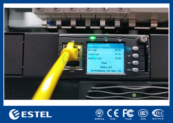 21U IP55 Entegre Telekom Kabini DC48V 24kw Doğrultucu Sistemi LLVD BLVD ile