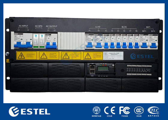 AC ve DC güç dağıtımıyla yükseltilebilir 18kw Telekom Modüler Düzeltme Sistemi
