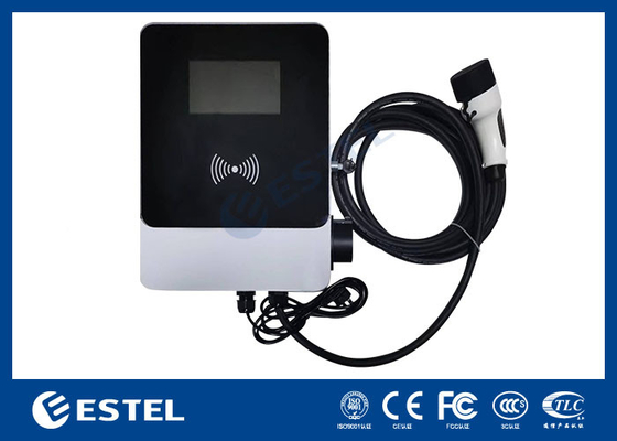 Dışarıdaki Elektrikli Araba Şarj Yığınları Zemin Montajlı Tek Silahlı 32A 22kw EV Şarj İstasyonu